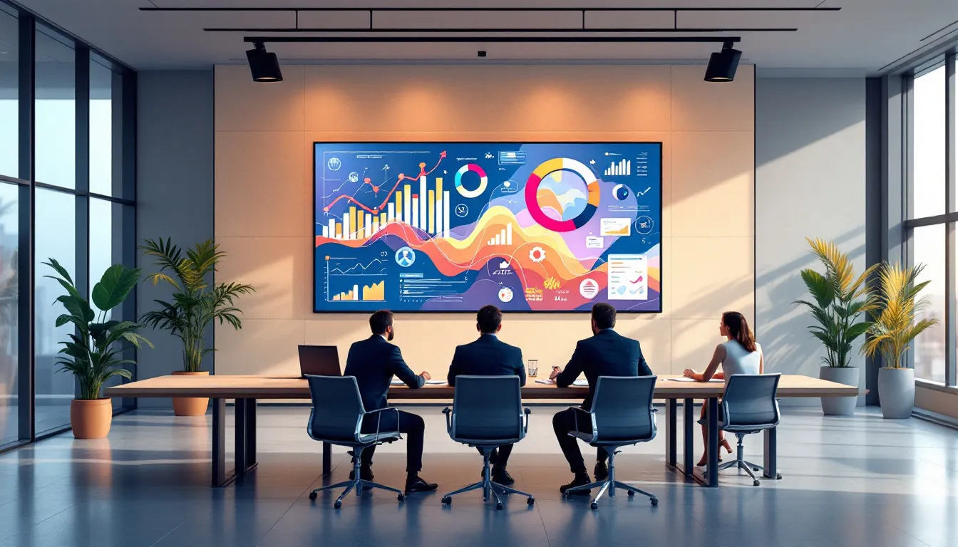 Ilustración conceptual de análisis de audiencias digitales en entorno corporativo